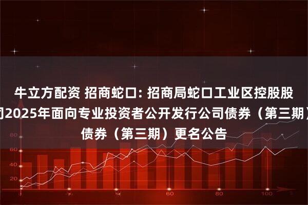 牛立方配资 招商蛇口: 招商局蛇口工业区控股股份有限公司2025年面向专业投资者公开发行公司债券（第三期）更名公告