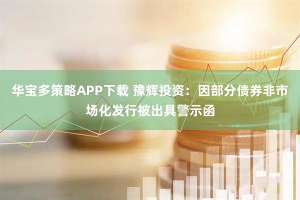 华宝多策略APP下载 豫辉投资：因部分债券非市场化发行被出具警示函