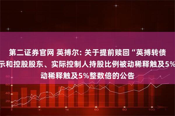 第二证券官网 英搏尔: 关于提前赎回“英搏转债”的第四次提示和控股股东、实际控制人持股比例被动稀释触及5%整数倍的公告
