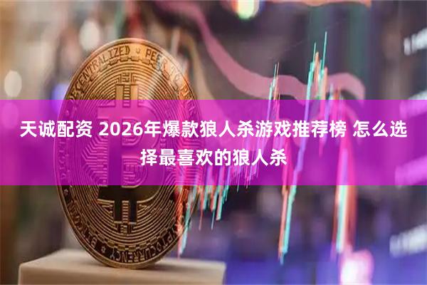 天诚配资 2026年爆款狼人杀游戏推荐榜 怎么选择最喜欢的狼人杀